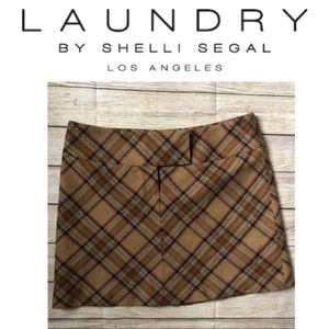 Laundry by Shelli Segal Tartan Plaid Wool Skirt